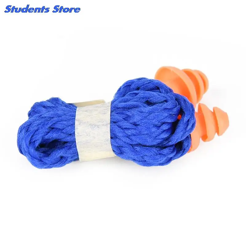 Ear care 10Pcs Soft Silicone Corded Plugs ears Protector Reusable Hearing Protection Noise Reduction Earplugs Earmuff |