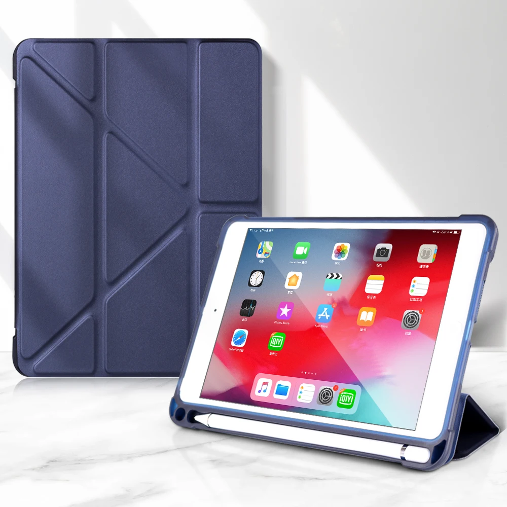Чехол с полным покрытием для iPad Mini 5 4 3 2 1 чехол держателем карандашом Мягкий