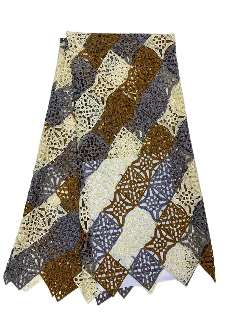 Африканская Европа Нигерия мягкая Водорастворимая кружевная ткань 2022 Новый