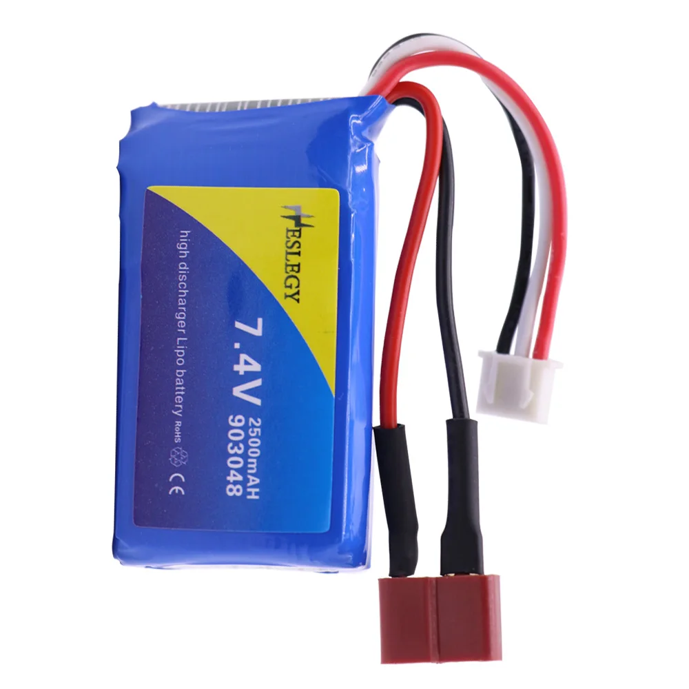 Аккумулятор lipo 7 4 В 2500 мАч обновленная батарея для Wltoys A949 A959 A969 A979 K929 запасные