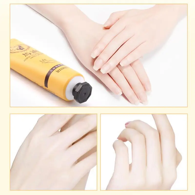 1P CHot Sale Horse Oil Repair Hand Cream Anti-Aging Alcohol-free Moisturizing Whitening TSLM1 |