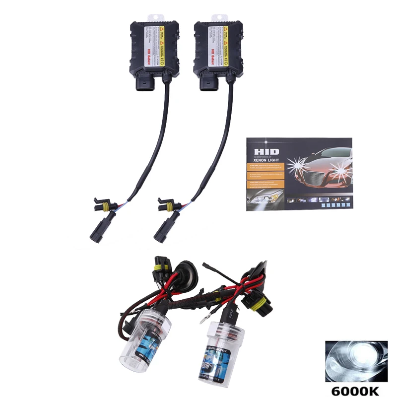 

2pcs 6000k H8/H9/H11 HID Xenon Headlight Conversion Bulbs Kit 55W F7QB