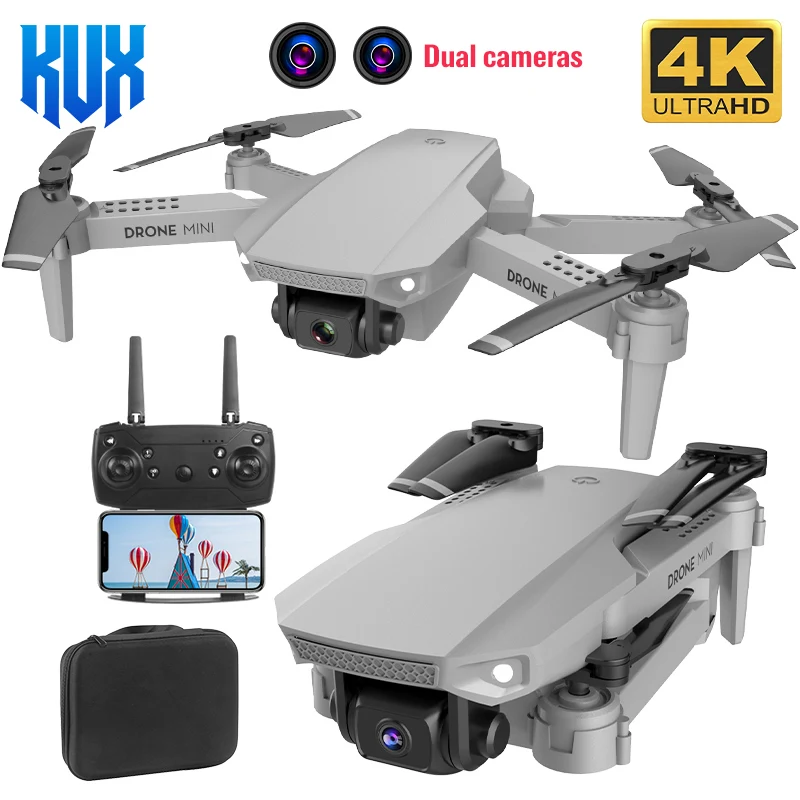 Мини Дрон E88 1080P Wi Fi FPV HD 4K двойная камера Радиоуправляемый режим удержания высоты