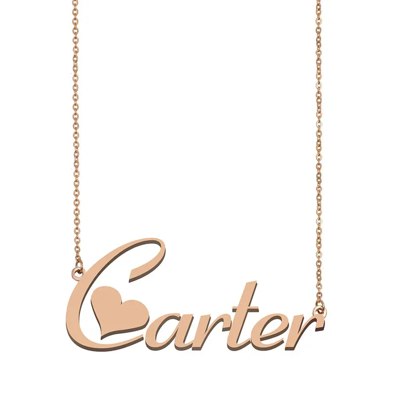 Персонализированные Carter имя ожерелье на заказ Золотая табличка для женщин