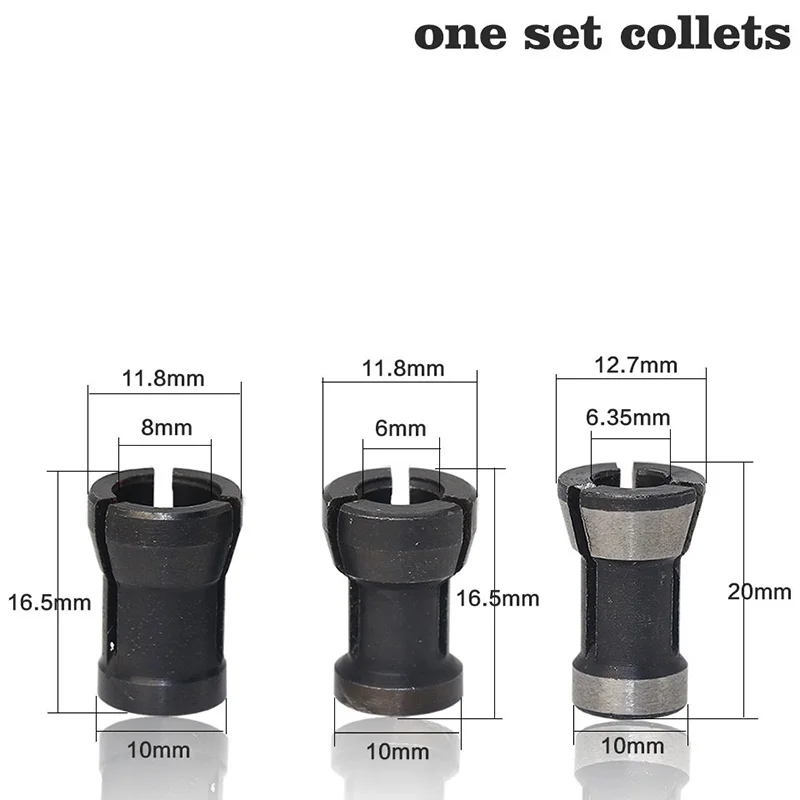 1Pcs Woodworking Router Bit Engraving Machine Wood Accessories Woodworking Milling Cutter Conversion Chuck 6 / 6.35 / 8mm