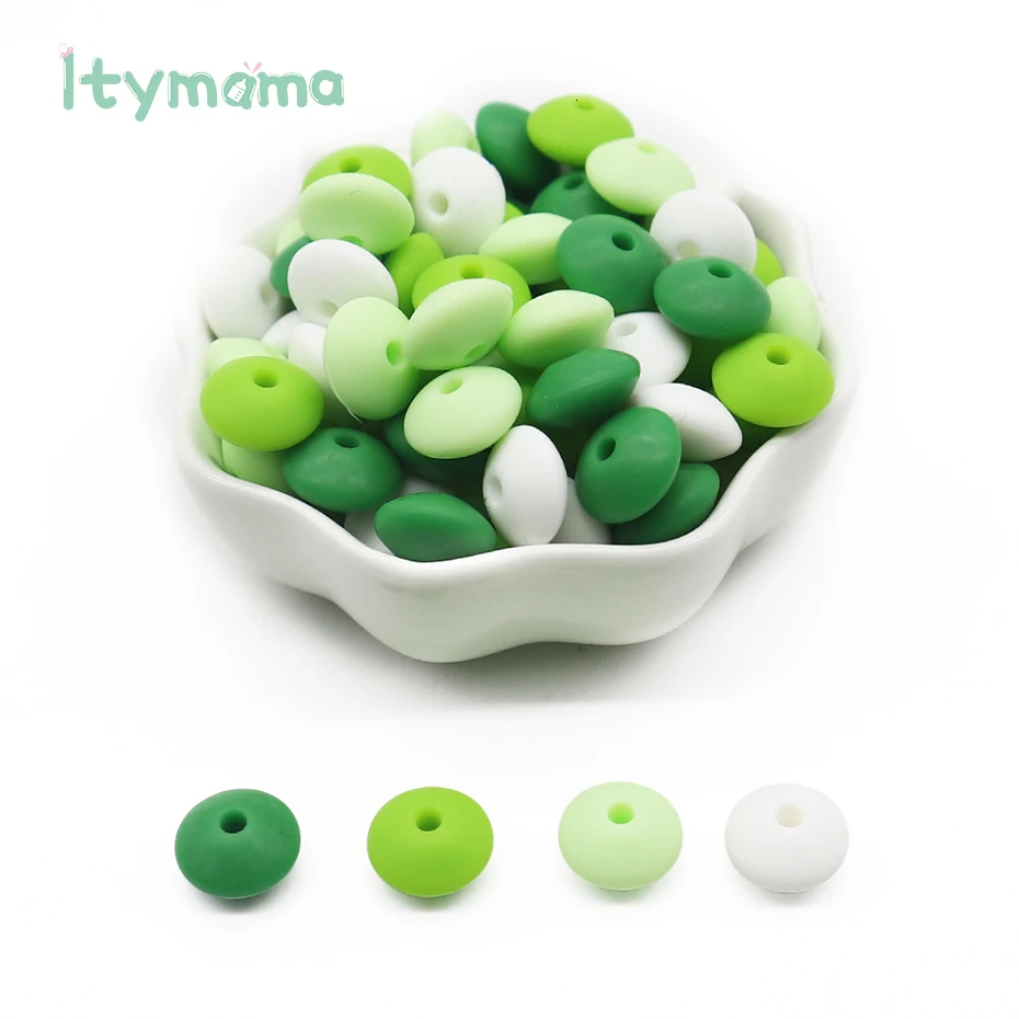 Itymama, 60 шт., пищевые силиконовые счеты, бусины, жемчуг, силиконовые бусины, сделай сам, Прорезывание Зубов, уход за ребенком, ожерелье, соска, цепочка, детский Прорезыватель