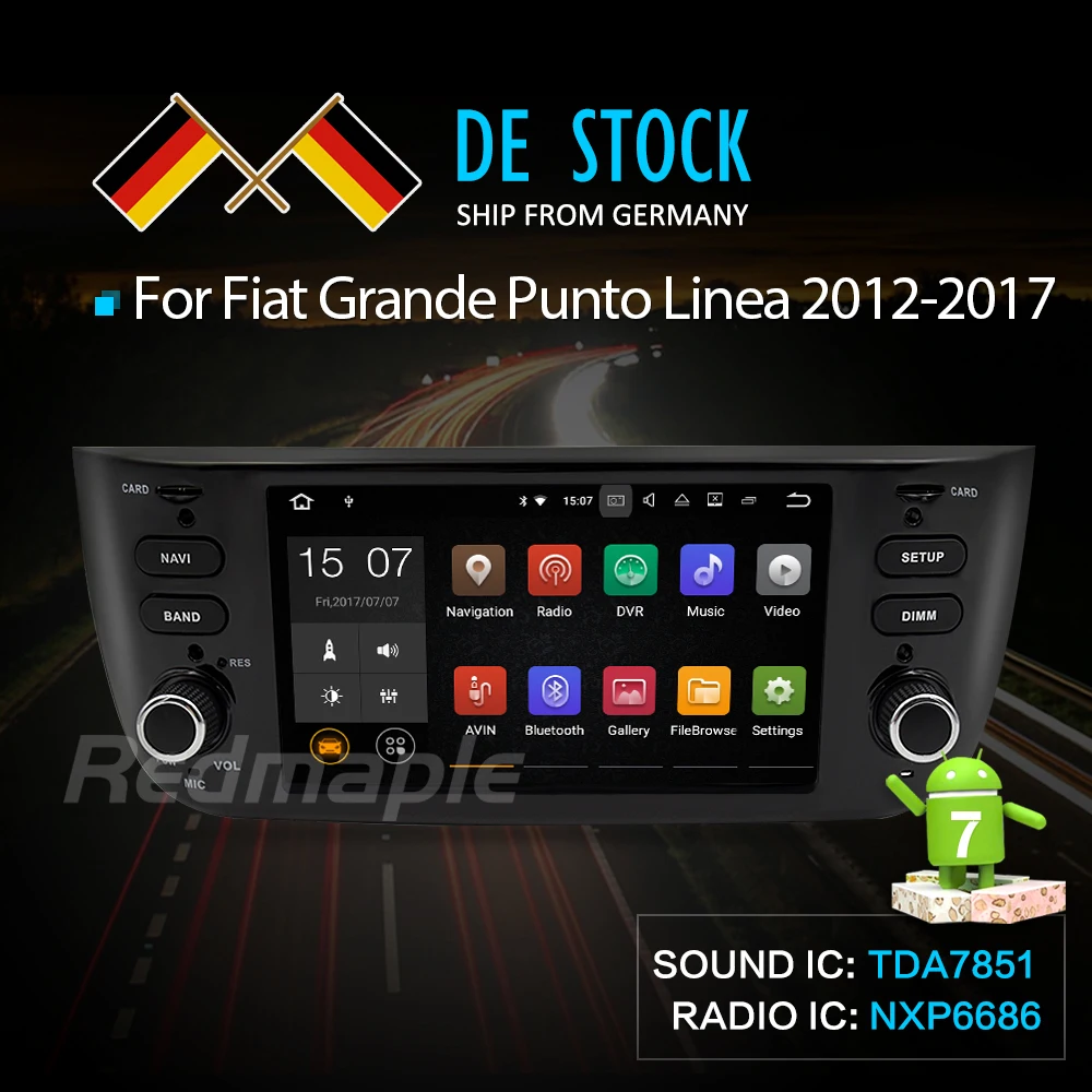 Android 7 1 автомобильный Радио GPS Навигация стерео для Fiat Grande Punto Linea 2012 2017 авто аудио