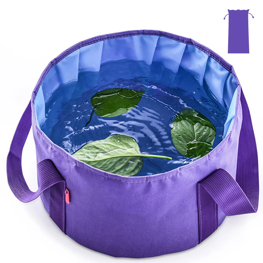 Portable Outdoor Travel Foldable Folding Camping Wash Basin Bucket Bowl Sink Washing Bag Water | Дом и сад