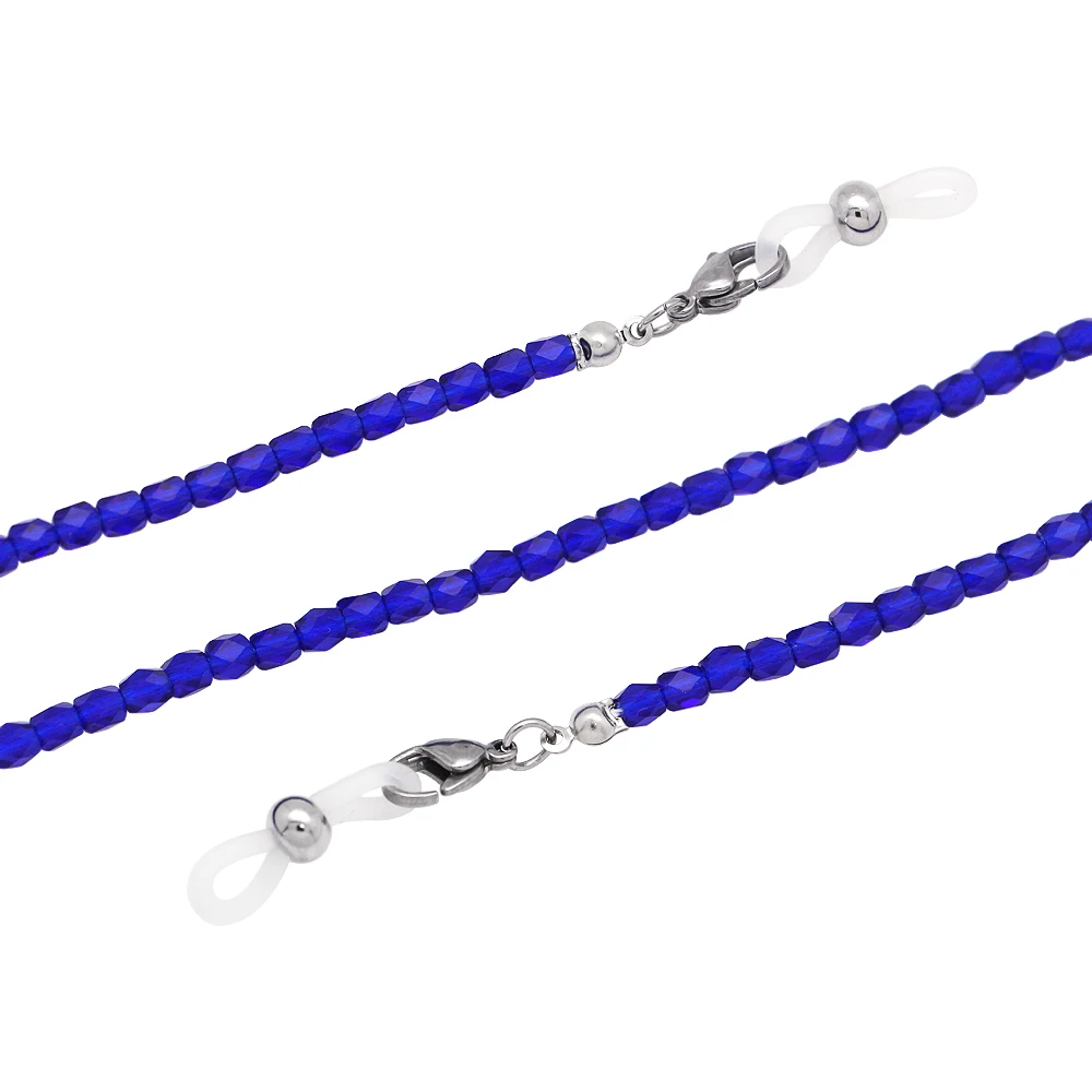 

Tai Top 13 Colors Crystal Colored Beaded Face Mask Lanyard For Women Anti Slip Reading Eyeglass Glasses Chains Sunglasses Strap