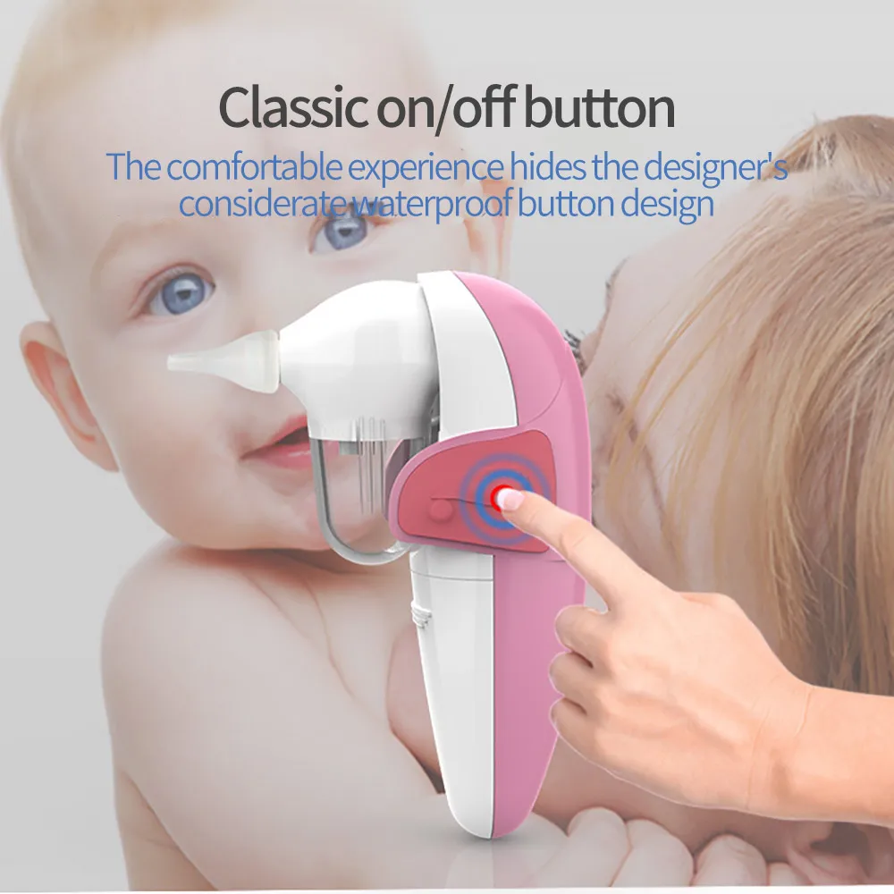 

Baby Nasal Aspirator Electric Nose Cleaner infantil Safety Sanitation Nasal dischenge patency tool aspire with 2 Silicone Tips