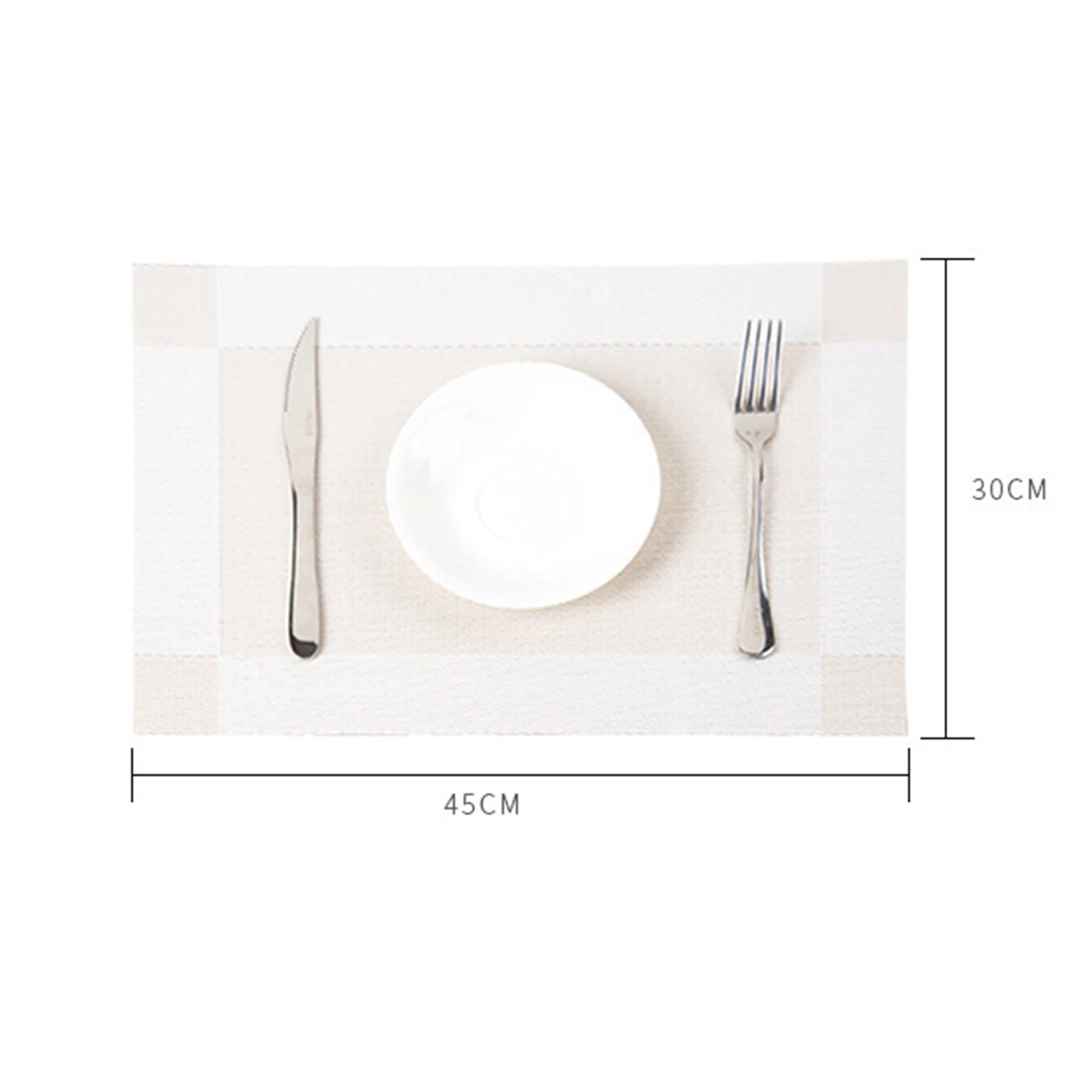 

New PVC Heat Insulation Pad Placemat Waterproof Oil-proof Multicolor Home Dining-table Kitchen Hotel Decoration Supplies 45x30cm