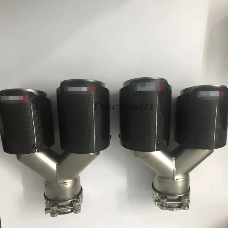 2шт левый + правый автомобиль двойной Akrapovic Глянцевая универсальная нержавеющая