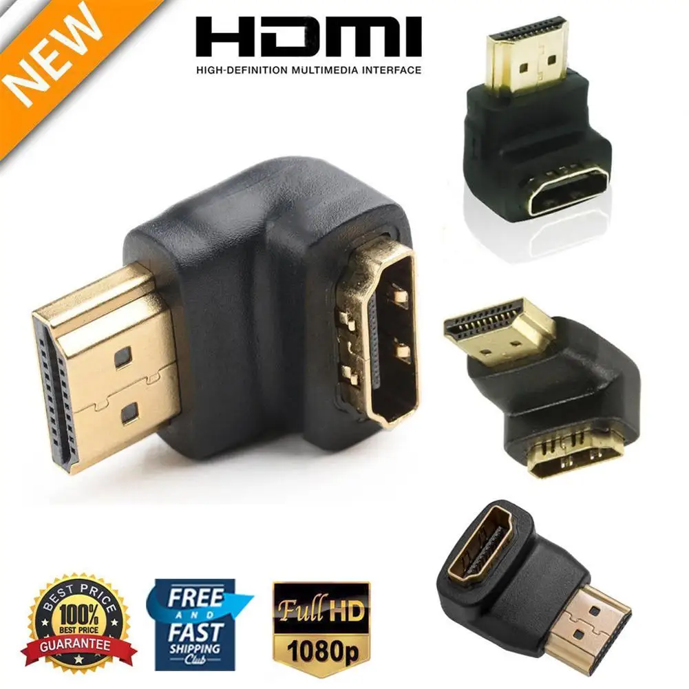 HDMI Кабельные адаптеры конвертеры с углом обзора 270 / 90 градусов штекер к гнезду