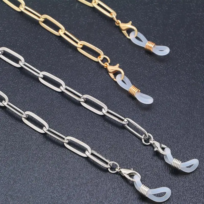 1 шт. зажим для скрепления очков на цепочке шнурок нескользящий металлическая