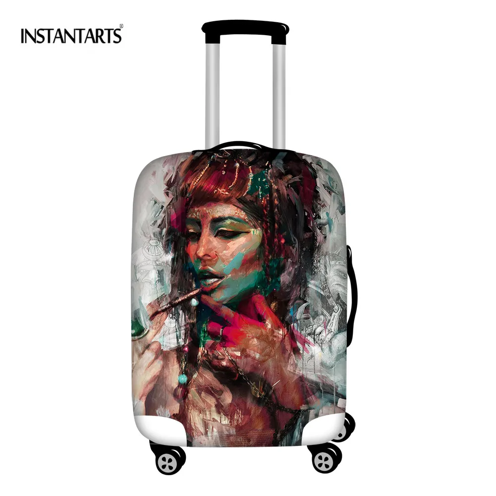 INSTANTARTS Egyptian Culture Design Trolley Suitcase Covers Thick Elacticity Waterproof Luggage Protective Cover | Багаж и сумки