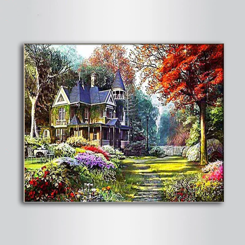 Алмазная мозаика 5d квадратная вышивка крестиком круглая картина с галькой