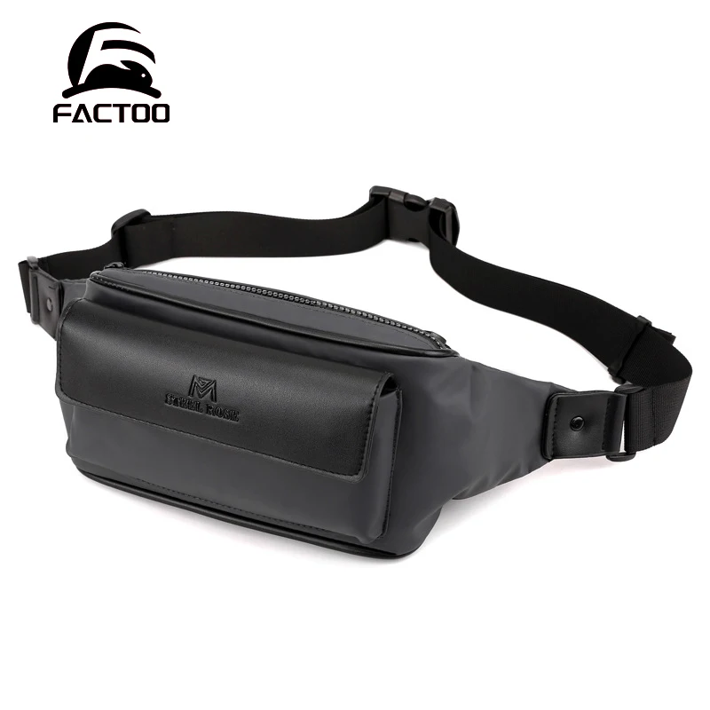 

FACTOO Men's Waterproof Waist Packs New Unisex Fashion Zipper Hasp Chest Pack Outdoor Shoulder Bag Large Capacity Light Belt Bag