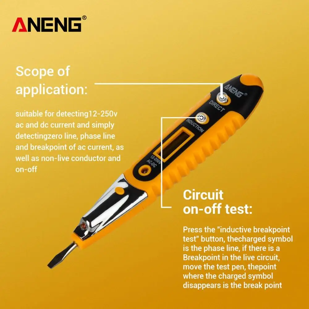 

Non-Contact Induction Test Pencil Electric Tester Pen ANENG VD700 Detectors