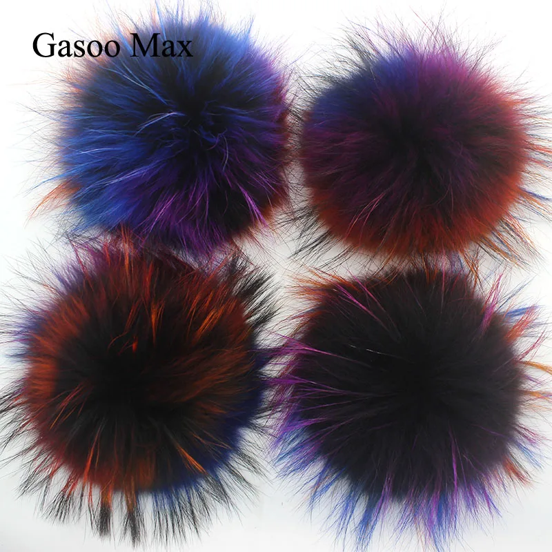 

5pcs/ Lot DIY Big 15cm Pompon Raccoon Fox Fur Pom Poms Fur Balls For Knitted Hat Cap Beanies and Scarf Real Natural Fur Pompoms