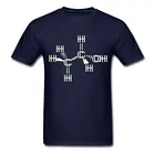 Мужская футболка с принтом в виде молекул алкоголя, этанола, новая модная повседневная футболка из хлопка с коротким рукавом, мужские футболки