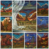modernist landscape painting 5d diy diamond painting full squareround drill embroidery mosaic art decoration for home