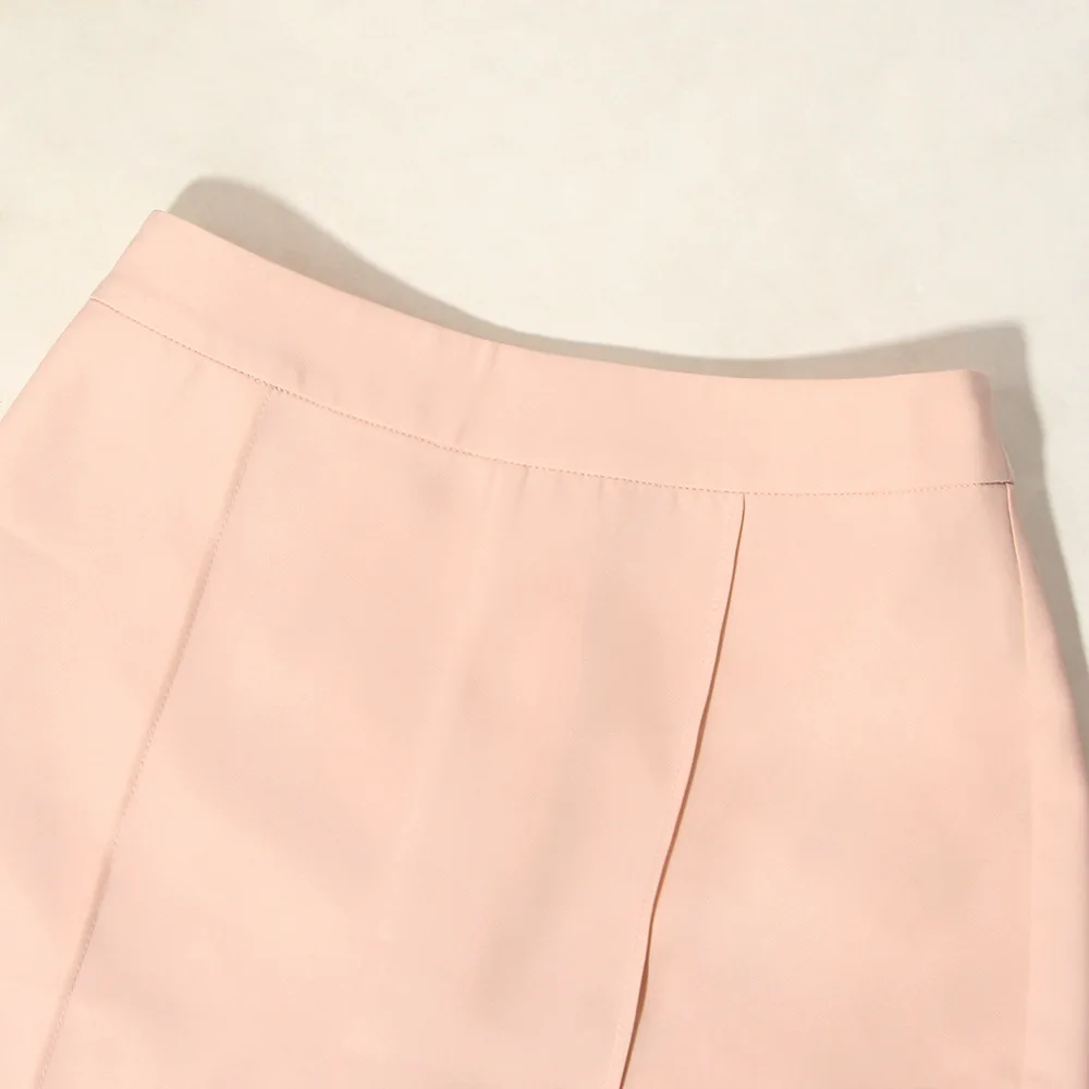 Pink Women Elegant Blazers Set 2023 New Mid Length Single Button Blazer Elastic Waist Shorts Office Blazer Short Suits Vintage