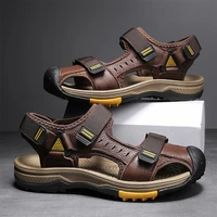 mens sandals summer sewing elastic male clogs shoes flat slides beach outdoor sandals non slip casual shoes soft