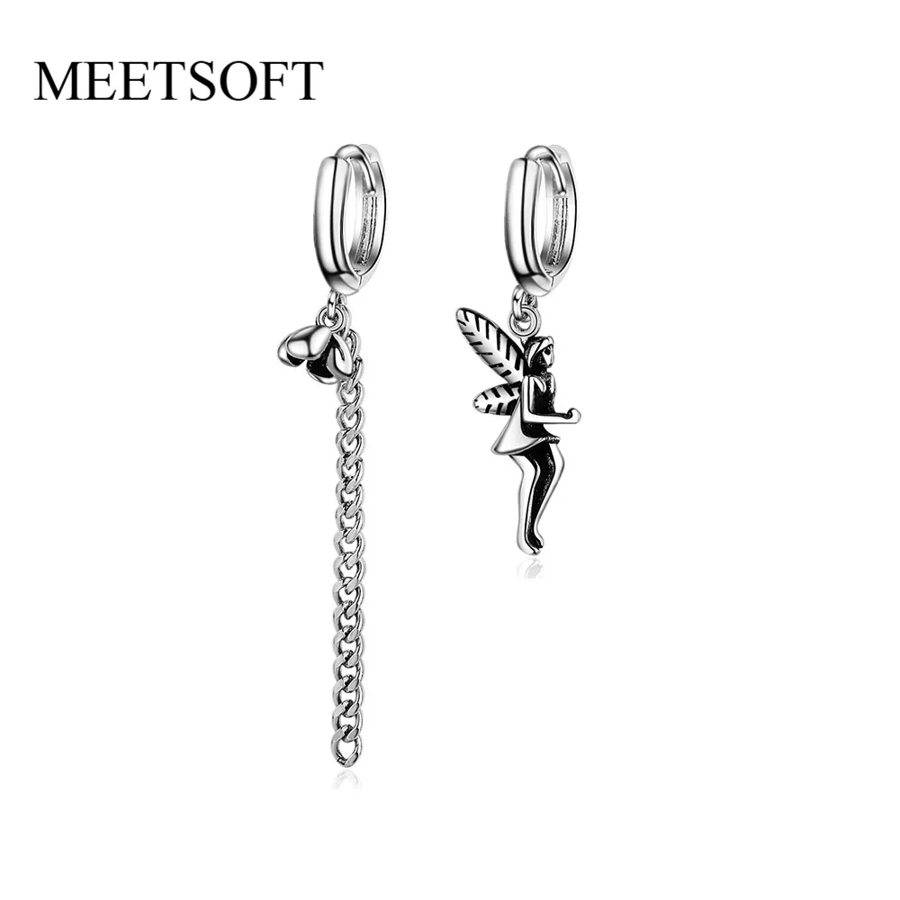 MEETSOFT тибетские серебряные предотвращающие аллергию серьги-кольца для женщин