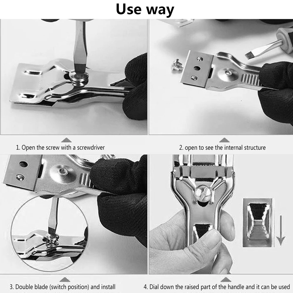 Скребок из нержавеющей стали для очистки стеклянной керамической плиты |