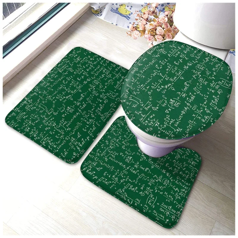 

Carpet mat 3 pieces non-slip bathroom rug coarse pile shower mat washing machine can be washed for living room office home
