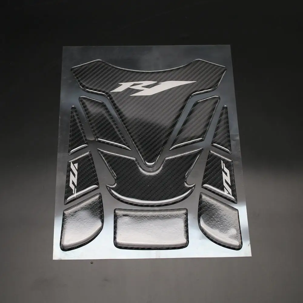 

Motorcycle Cabron Look Stickers Tank Cover Protective Decals Tank Pad For Yamaha YZF-R1 YZF R1 2004-2006 2007-2008 2009-2018