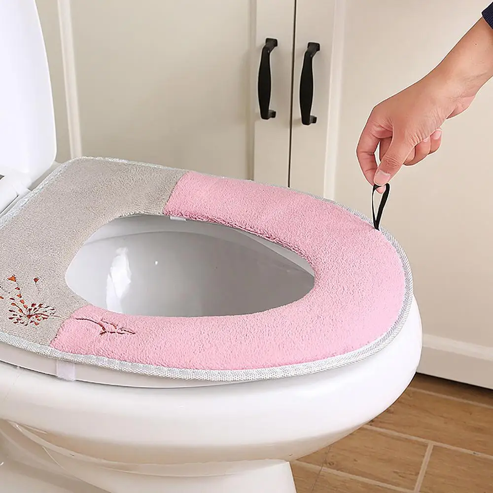 Кольцо для унитаза плюшевое толстое универсальное сиденье зимнее домашнее
