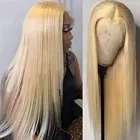 Прямой женский парик из 613 натуральных волос, размер 13x4, размер 180%