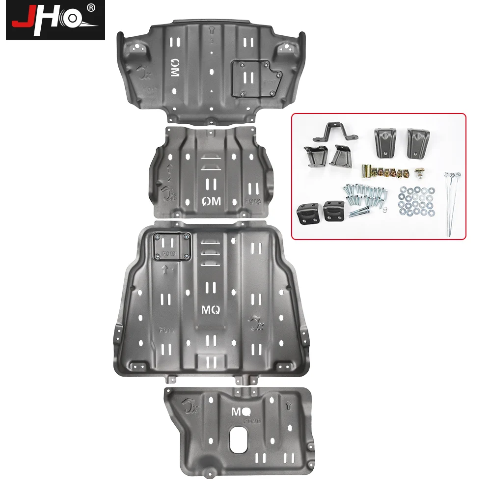 

JHO 5.0mm Offroad Driving Skid Plate Under Carriage Protection Shield Cover for Ford F150 RAPTOR 2016-2020 2019 17 Crew Cab 2018