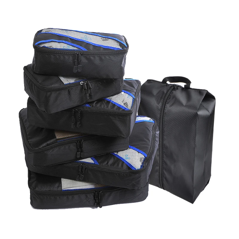 QIUYIN органайзер для багажа Набор кубиков упаковки дорожная сумка (серый) (красный)