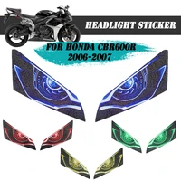 motorcycle 3d front fairing headlight stickers head light sticker protection guard for honda cbr600rr cbr 600 rr 2006 2007