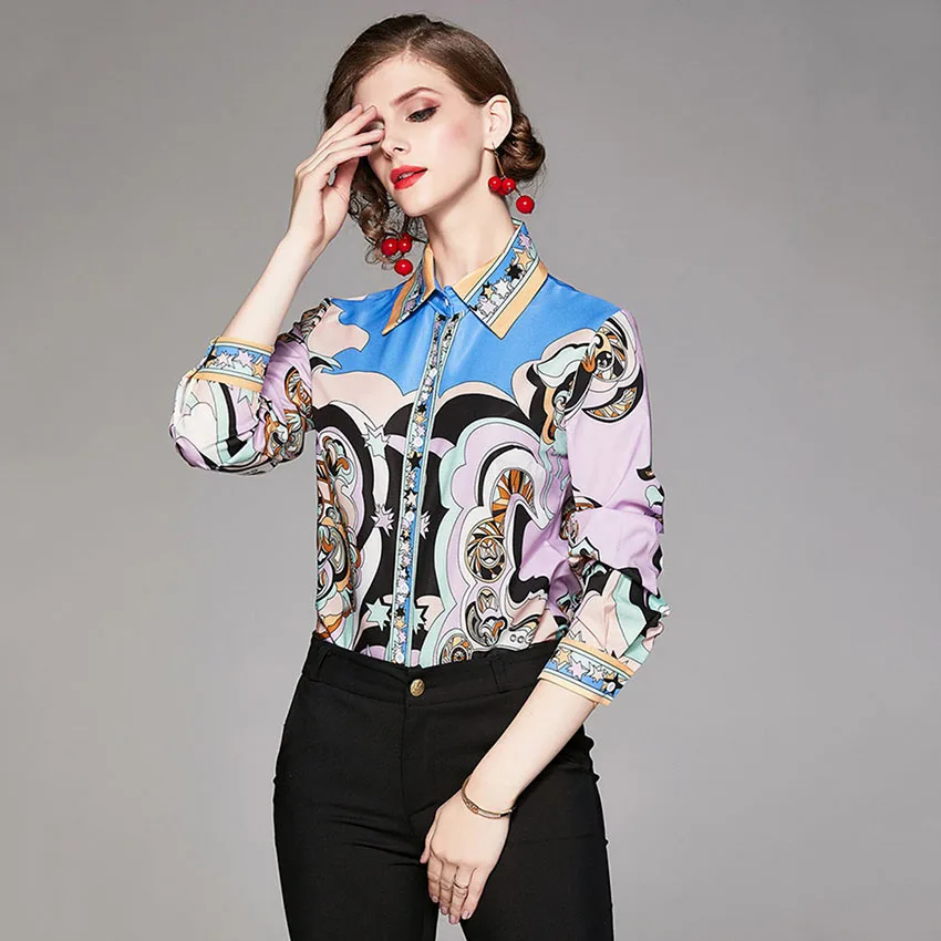 Весна 2020 рубашка с длинным рукавом Женские топы и блузки женские офисные рубашки