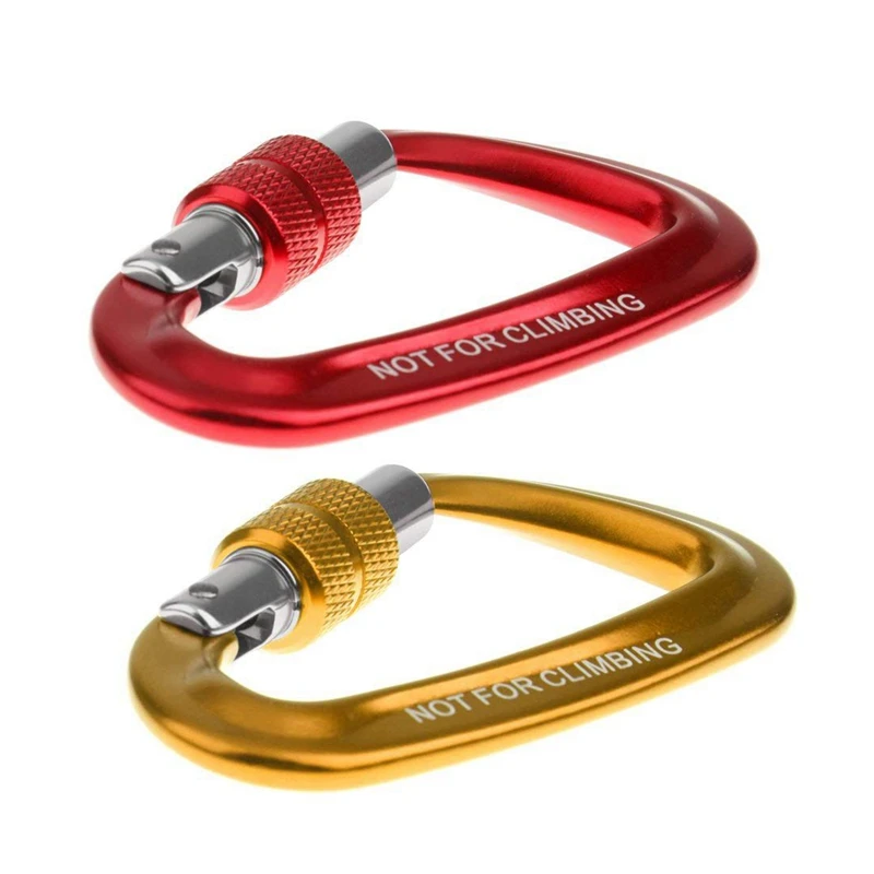 2x 12KN винтовой карабин из алюминиевого сплава d образный крюк петля замок для