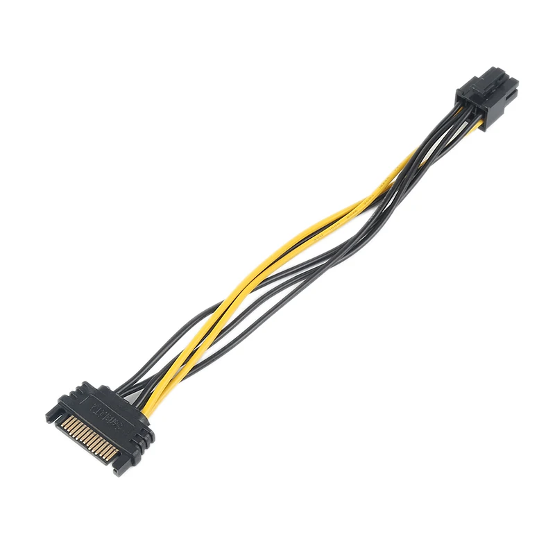 Кабель адаптер для видеокарты SATA 15 Pin Power Female 6Pin Male PCI Express компьютерные аксессуары