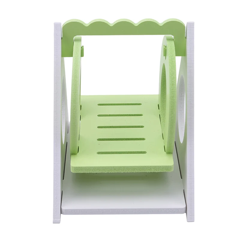 

Swing Ecological Wood Rainbow Swing Gerbil Colorful Bridge Mice Rat Mouse Seesaw Accessories Pet Hamster Toys