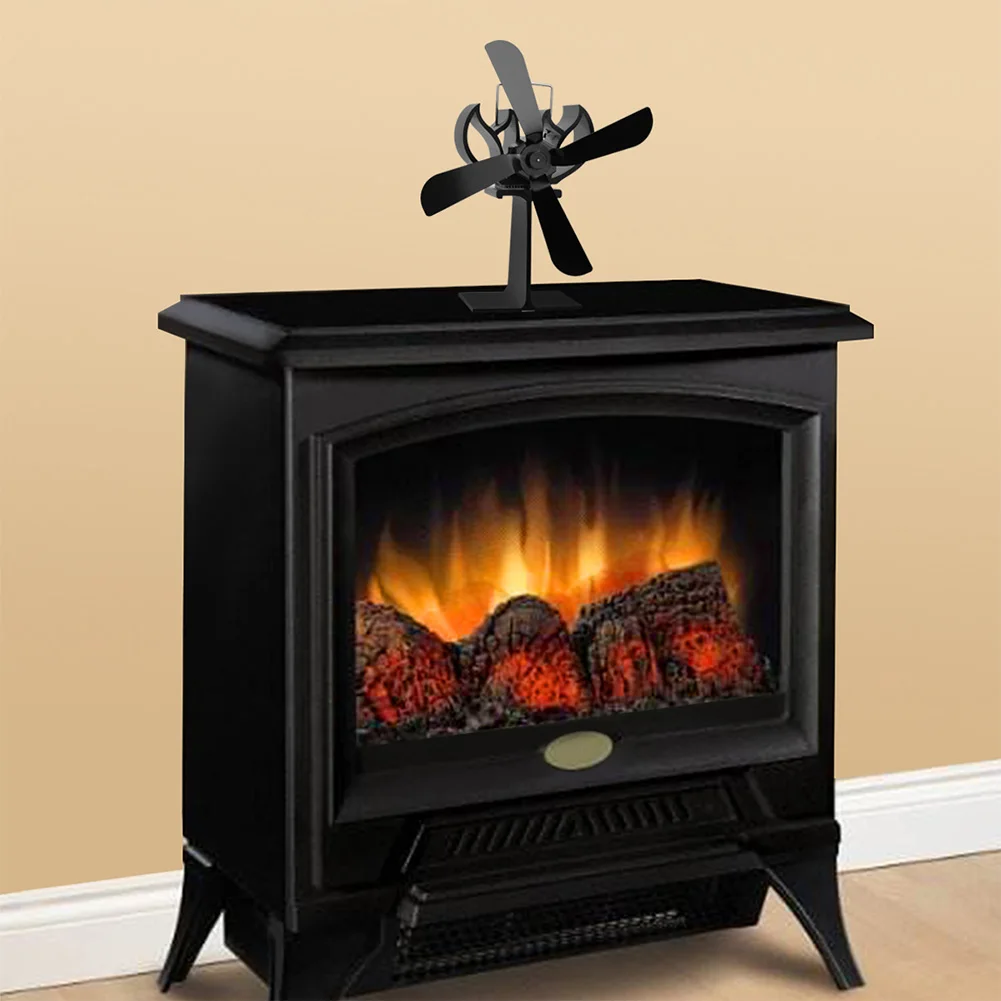 

Home Fireplace Fan Fuel Saving Log Heat Powered Eco Friendly Stove Burner Wood