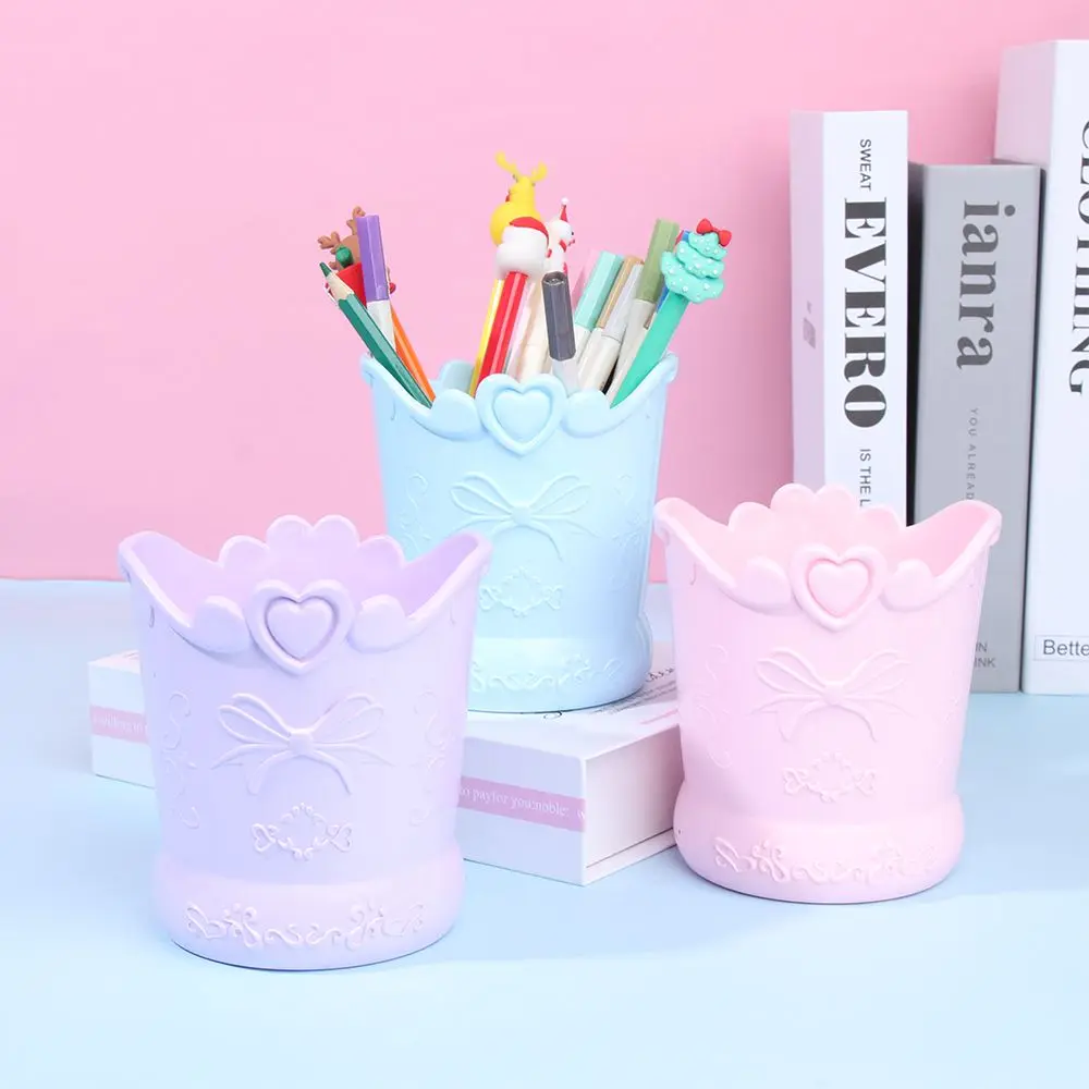 

Милый держатель для ручки с бантом, органайзер для карандашей, подставка, контейнер, офисные и школьные принадлежности, кухонные банки