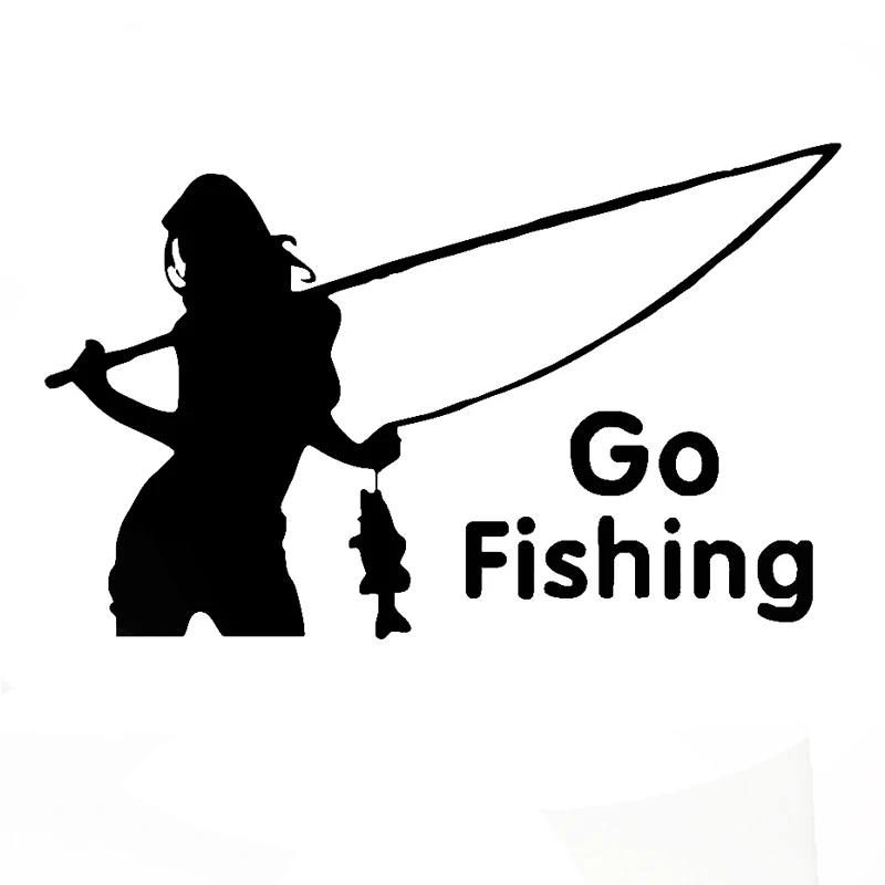 Angler Go Рыбалка автомобиль стикер лодки смешная шутка Горячая крутая Стайлинг