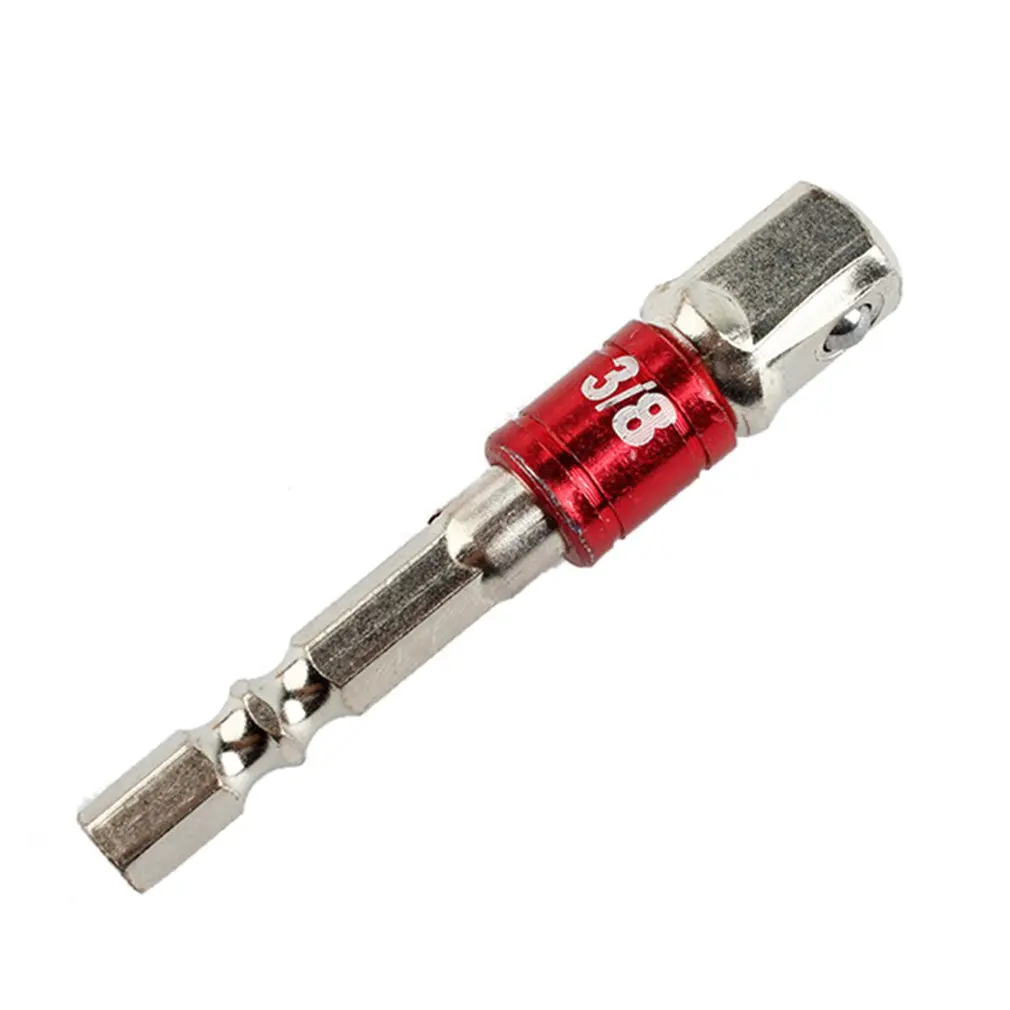 

Hex Drill Power Bit Socket Drive Adapter Exension Set 1/4" 3/8" 1/2" Socket Bit Adapter Hex Shank With Fixed Collar Rings