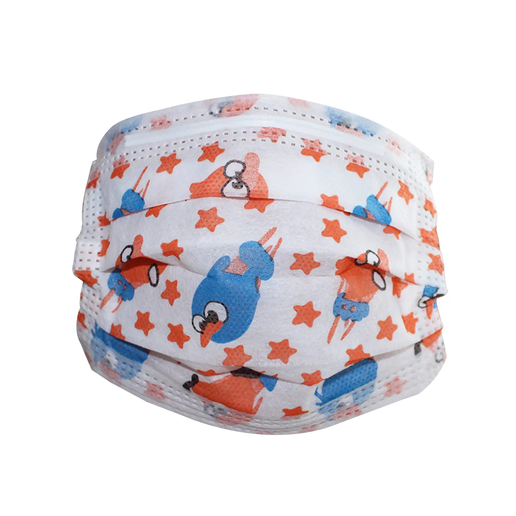 

Blue Orange Fish Pattern Children Mask 10'lu