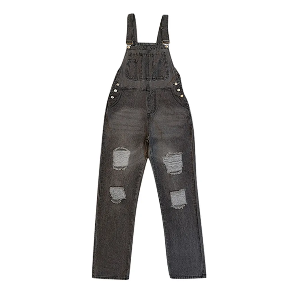 Женские комбинезоны модные джинсовые сексуальные длинные Комбинезоны Monos Largos Mujer