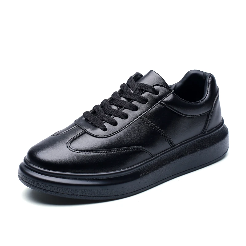 

2020 new sports casual shoes, Korean version of the trend increases, leather shoes, trendy men's shoes, all-match black sneakers