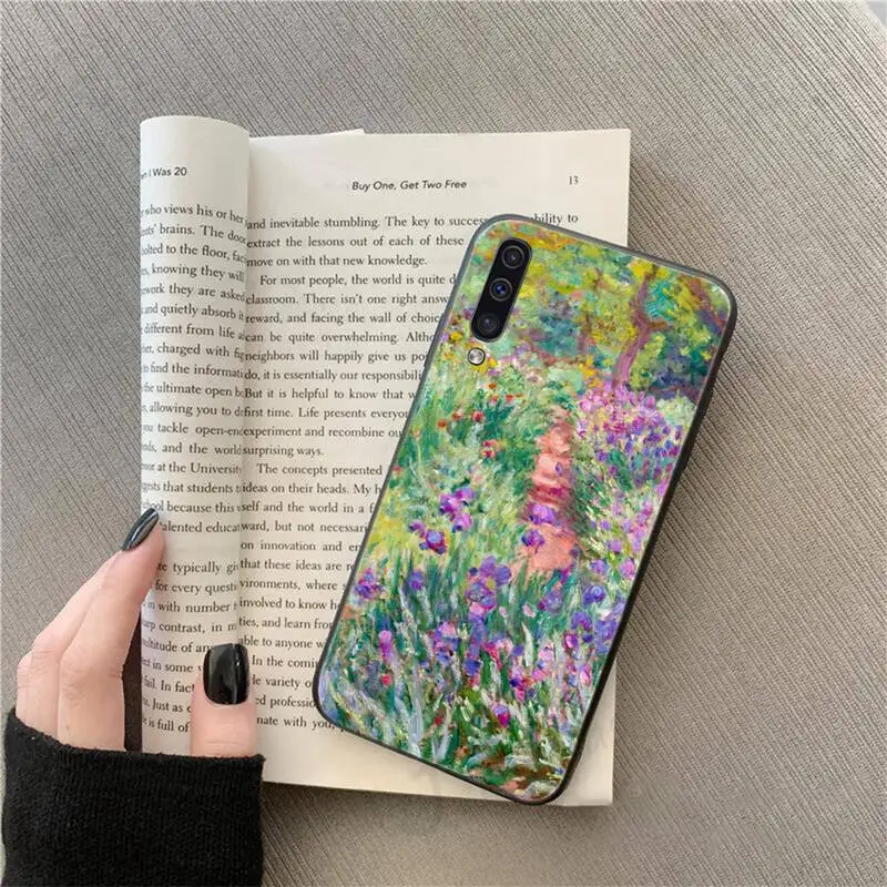 

Monet Garden Lotus Oil painting vintage Phone Case For Samsung galaxy S 9 10 20 A 21 30 31 40 50 51 71 s note 20 j 4 2018 plus