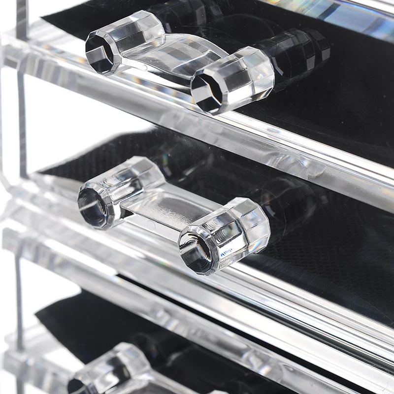 Новый прозрачный акриловый Органайзер для макияжа коробка хранения большой