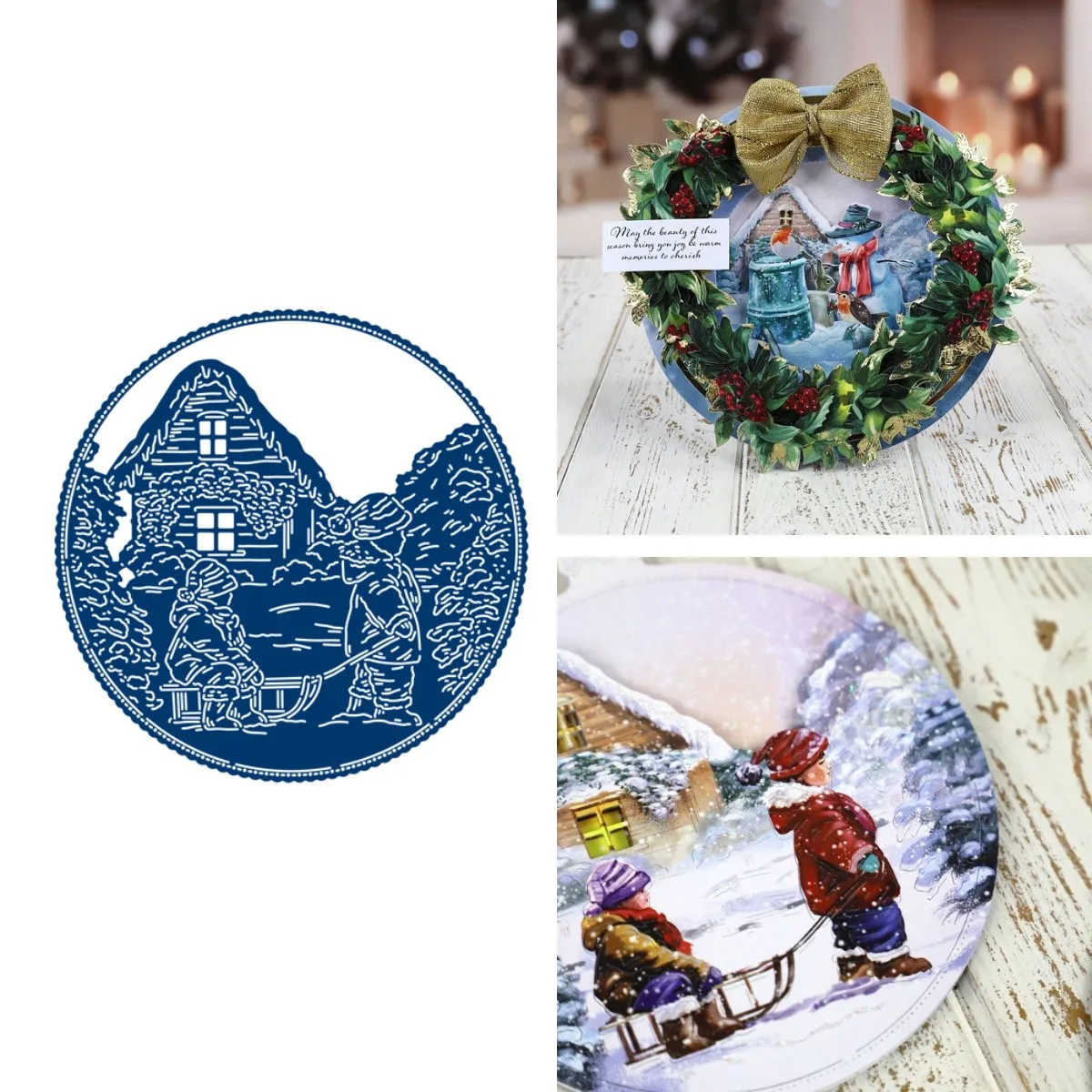 

Love Meets Winter Arrival Metal Cutting Dies for DIY Scrapbooking Crafts Dies Cut Stencils Maker Photo Album Template Handmade